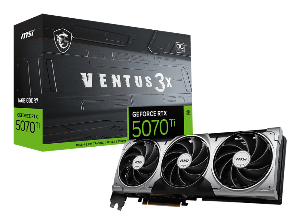 MSI GeForce RTX 5070 Ti 16G VENTUS 3X OC - TECHDIRECT MSI - Ireland - Carlow - Dublin - Cork