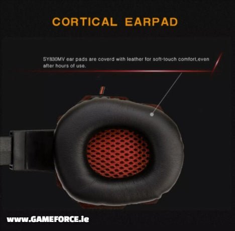 PC-LINK SY830mv - RED / Black Gaming Headset USB WIRED with Luminous Red - TECHDIRECT GAMEFORCE.IE - Ireland - Carlow - Dublin - Cork