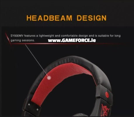 PC-LINK SY830mv - RED / Black Gaming Headset USB WIRED with Luminous Red - TECHDIRECT GAMEFORCE.IE - Ireland - Carlow - Dublin - Cork