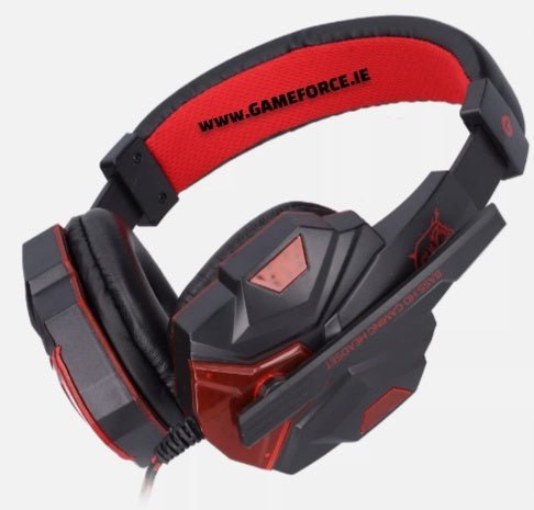 PC-LINK SY830mv - RED / Black Gaming Headset USB WIRED with Luminous Red - TECHDIRECT GAMEFORCE.IE - Ireland - Carlow - Dublin - Cork