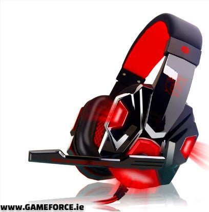 PC-LINK SY830mv - RED / Black Gaming Headset USB WIRED with Luminous Red - TECHDIRECT GAMEFORCE.IE - Ireland - Carlow - Dublin - Cork
