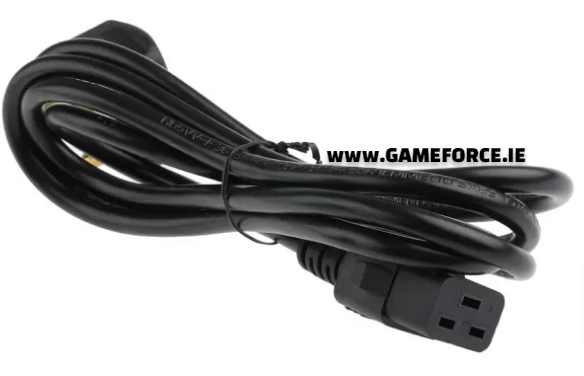 PC-LINK 2 Meter UK 3 Pin Plug to IEC C19 Power Cable Black - TECHDIRECT GAMEFORCE.IE - Ireland - Carlow - Dublin - Cork