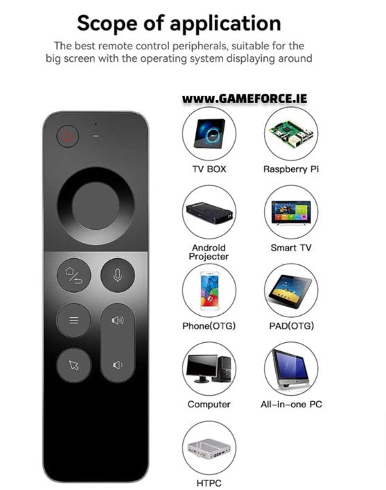 PC-LINK AIR Mouse Ultra Thin 2.4G Wireless Smart PC Remote Mini Keyboard, Voice Remote Control Air Mouse - TECHDIRECT GAMEFORCE.IE - Ireland - Carlow - Dublin - Cork