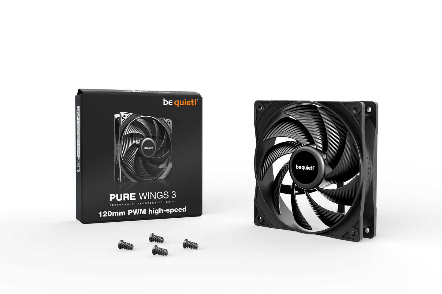 be quiet! Pure Wings 3 120mm PWM high-speed Computer case Fan 12 cm Black 1 pc(s)