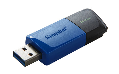 Kingston Technology DataTraveler 64GB USB3.2 Gen 1 Exodia M (Black + Blue) - 2 Pieces