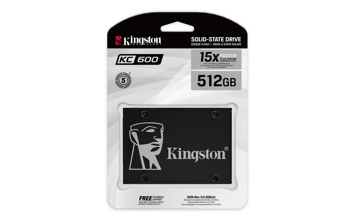 Kingston Technology 512G SSD KC600 SATA3 2.5"