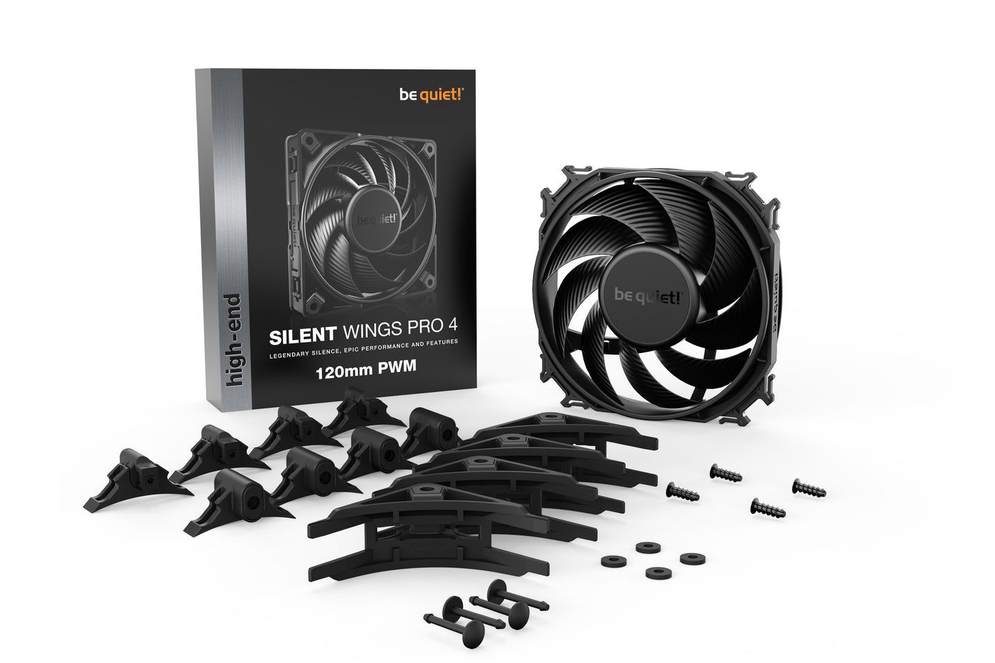 be quiet! SILENT WINGS PRO 4 | 120mm PWM Computer case Fan 12 cm Black 1 pc(s)