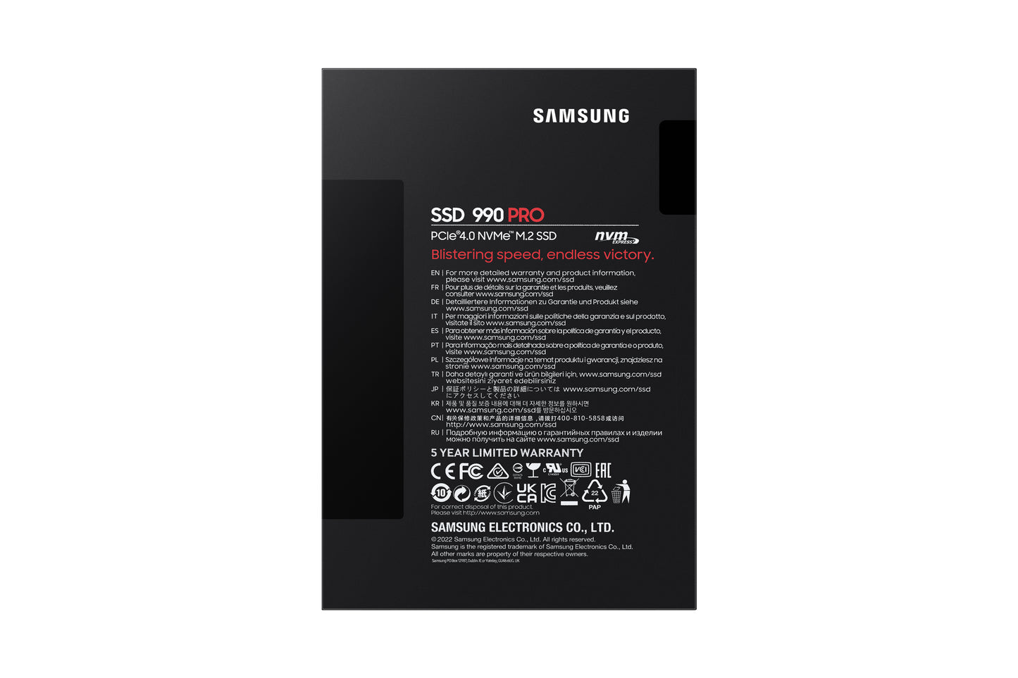 Samsung 990 PRO 2 TB M.2 PCI Express 4.0 NVMe V-NAND MLC