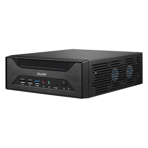 Shuttle XPC slim Barebone XH610 - S1700, Intel H610, 1xDP, 1xHDMI, 1x VGA, 2x COM (RS232), 2x LAN (2.5G and 1G), 1x slim5.25", 2x 3.5", 2x M.2, 24/7 permanent operation