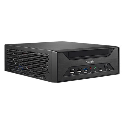 Shuttle XPC slim Barebone XH610 - S1700, Intel H610, 1xDP, 1xHDMI, 1x VGA, 2x COM (RS232), 2x LAN (2.5G and 1G), 1x slim5.25", 2x 3.5", 2x M.2, 24/7 permanent operation