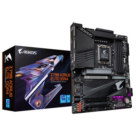 GIGABYTE Z790 AORUS ELITE DDR4 Motherboard - Supports Intel Core 14th Gen CPUs, 16*+1+2 Phases Digital VRM, up to 5333MHz DDR4 (OC), 4xPCIe 4.0 M.2, 2.5GbE LAN, USB 3.2 Gen 2