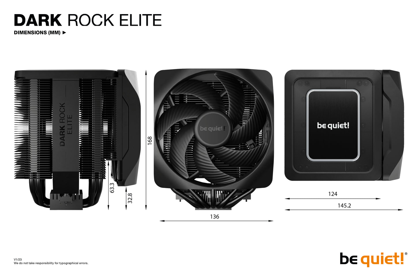 be quiet! Dark Rock Elite Processor Air cooler 13.5 cm Black 1 pc(s)