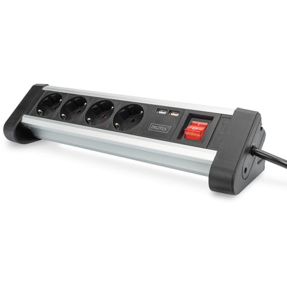 Digitus 4-way office socket strip with 2x USB ports