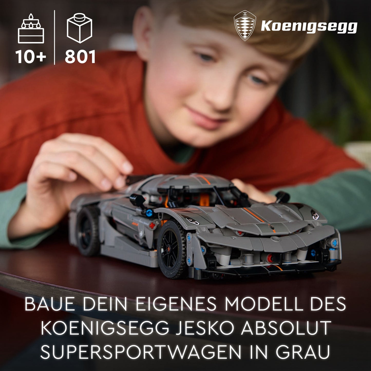 LEGO Koenigsegg Jesko Absolut Grey Hypercar