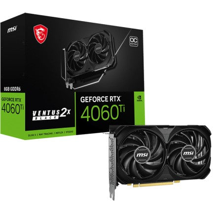 MSI VENTUS GeForce RTX 4060 Ti 8G 2X Black E1 OC