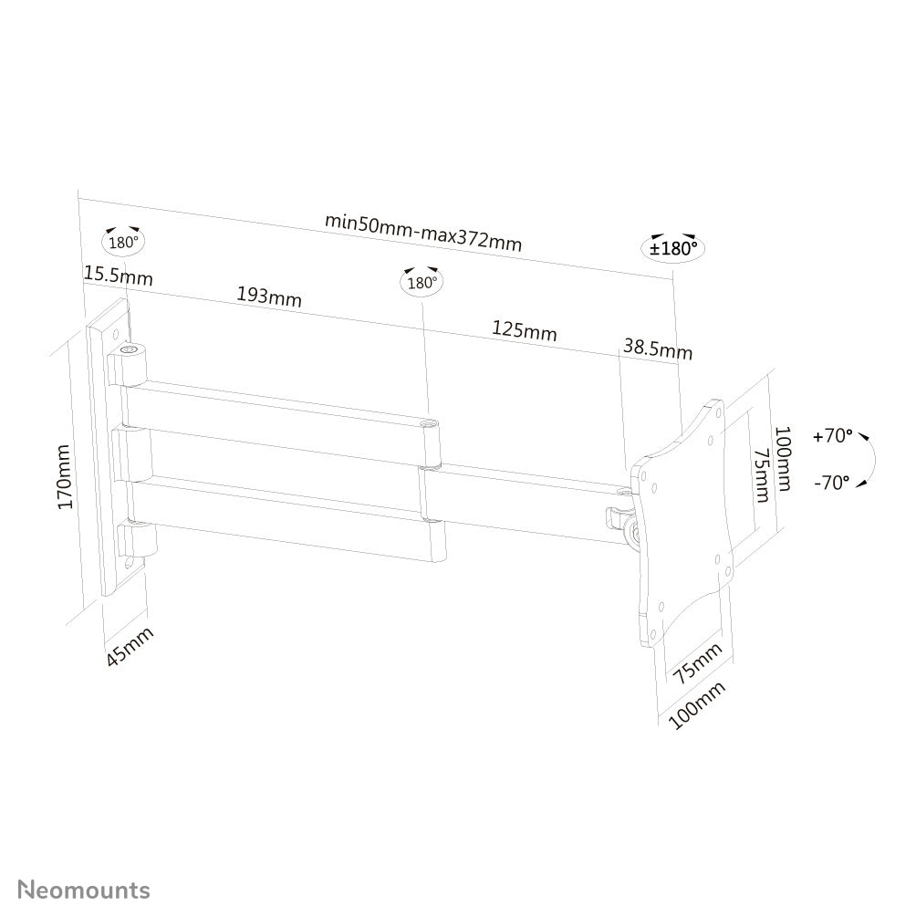 Neomounts tv/monitor wall mount