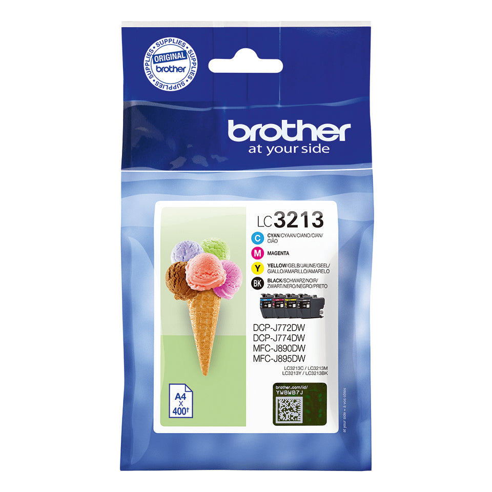 Brother LC3213VALDR ink cartridge 4 pc(s) Original Black, Cyan, Magenta, Yellow