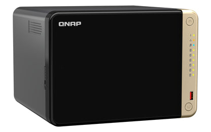 QNAP TS-664 NAS Tower Intel® Celeron® N5095 8 GB DDR4 0 TB QNAP QTS Black, Bronze