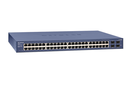 NETGEAR GS748T Managed L2+ Gigabit Ethernet (10/100/1000) Blue