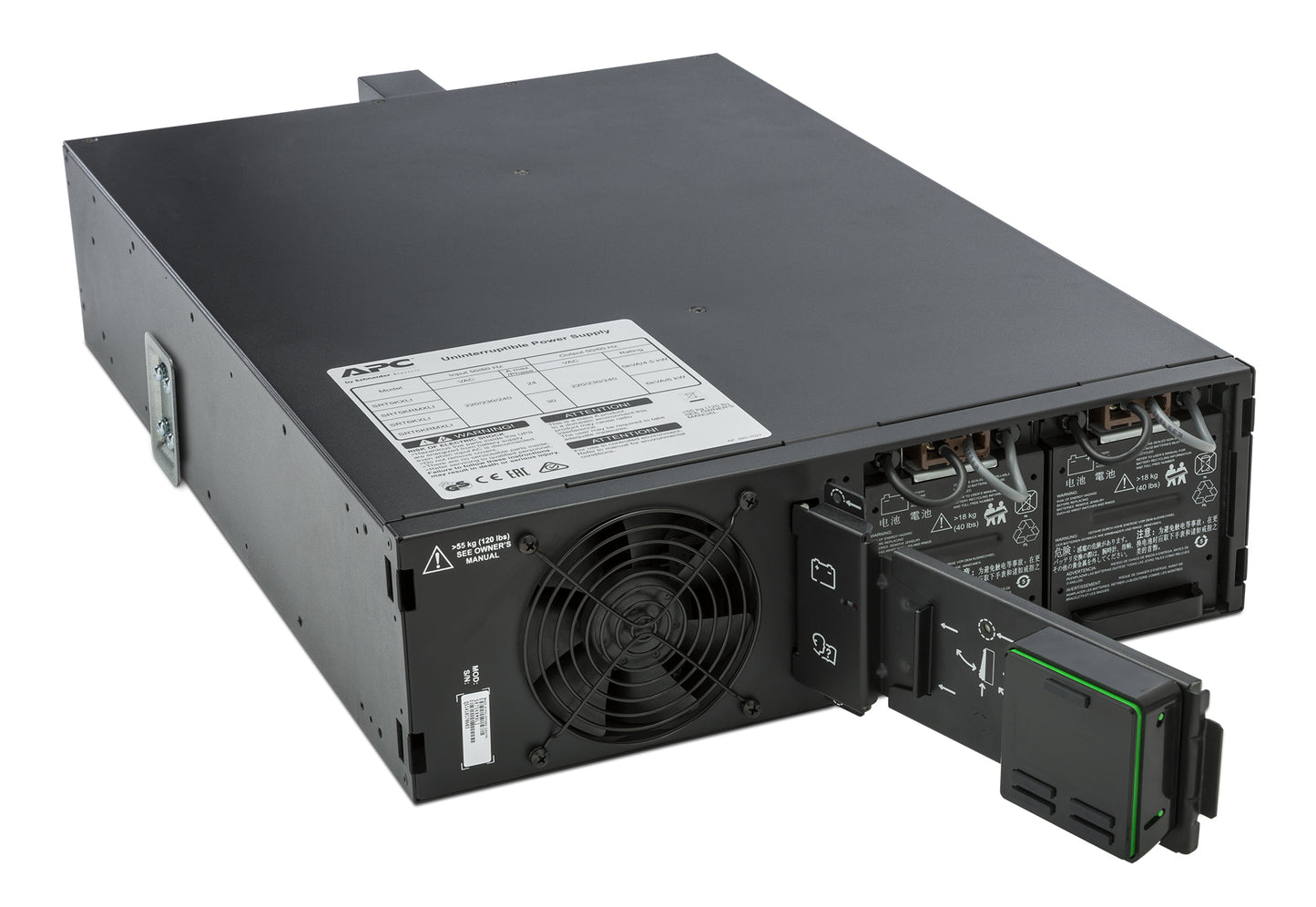 APC Smart-UPS On-Line SRT5KRMXLI - 5000VA, 6x C13, 4x C19 output, rack mountable, Embedded NMC