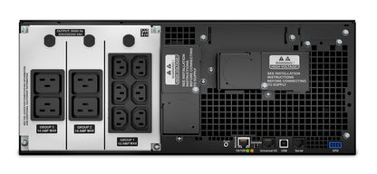 APC Smart-UPS On-Line, 6kVA/6kW, Rackmount 4U, 230V, 6x C13+4x C19 IEC outlets, Network Card+SmartSlot, Extended runtime, W/ rail kit