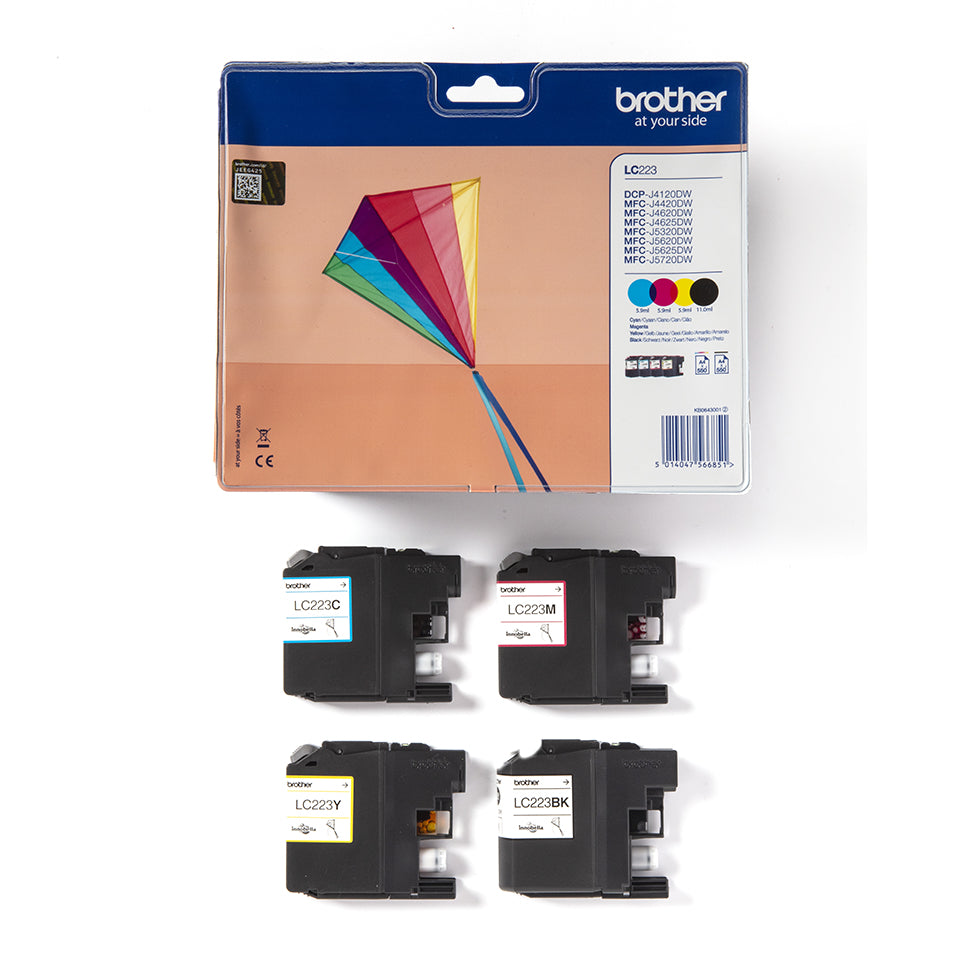 Brother LC223VALBP ink cartridge 4 pc(s) Original Black, Cyan, Magenta, Yellow