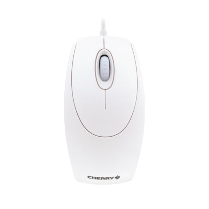 CHERRY WHEELMOUSE OPTICAL Corded Mouse, Pale Grey, PS2/USB