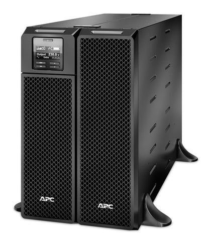 APC Smart-UPS On-Line, 5kVA, Tower, 230V, 6x C13+4x C19 IEC outlets, Network Card+SmartSlot, Extended runtime, W/O rail kit