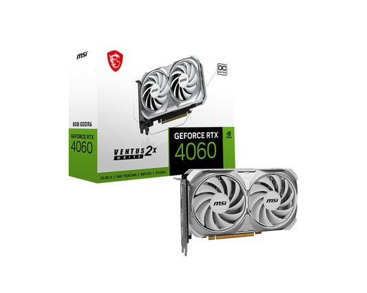 MSI VENTUS GeForce RTX 4060 2X WHITE 8G OC NVIDIA 8 GB GDDR6