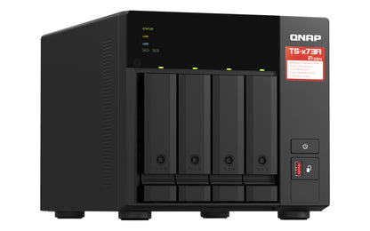 QNAP TS-473A NAS Tower Ryzen Embedded V1500B 8 GB DDR4 0 TB QNAP Turbo System Black