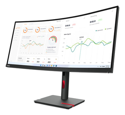 Lenovo ThinkVision T34w-30 LED display 86.4 cm (34") 3440 x 1440 pixels Wide Quad HD Black