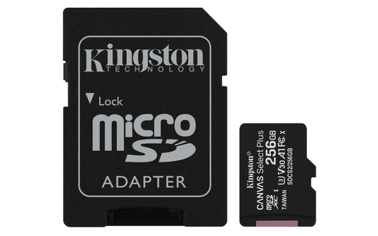 Kingston Technology 256GB micSDXC Canvas Select Plus 100R A1 C10 Card + ADP