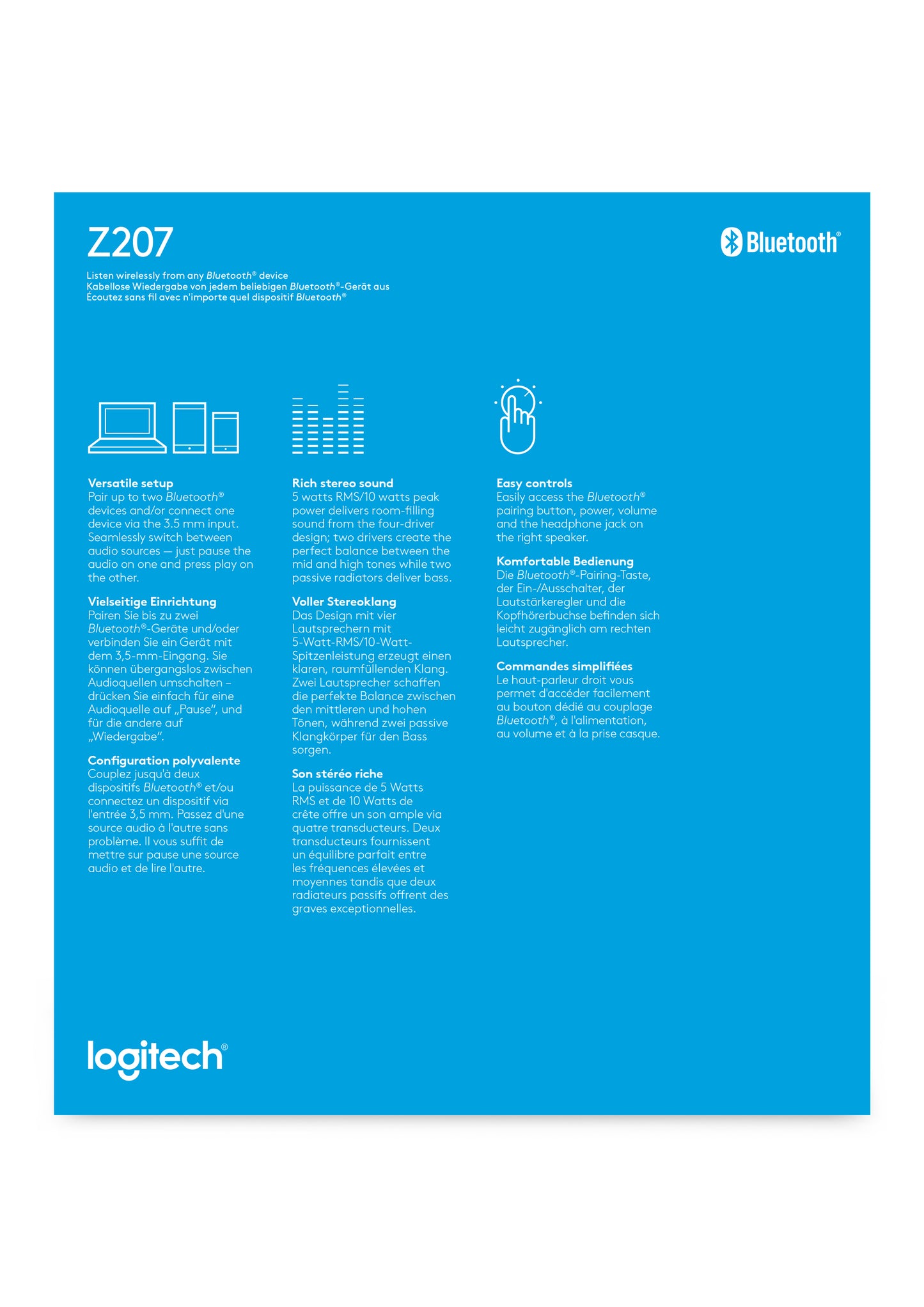 Logitech Z207 Bluetooth Computer Speakers