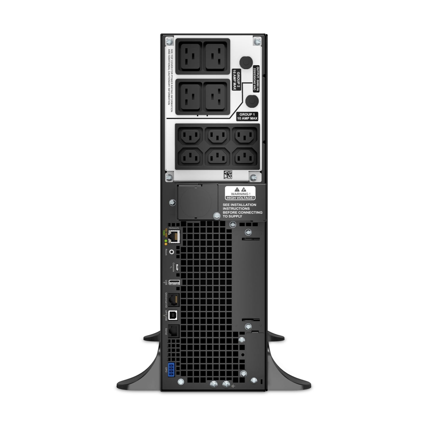 APC Smart-UPS On-Line, 5kVA, Tower, 230V, 6x C13+4x C19 IEC outlets, Network Card+SmartSlot, Extended runtime, W/O rail kit