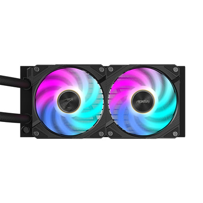 GIGABYTE AORUS WATERFORCE X II 240 AIO Liquid CPU Cooler - 2x120mm ARGB Fans, full-color LCD, DAISY-CHAIN, Intel LGA 1851 and AMD AM5 Compatible