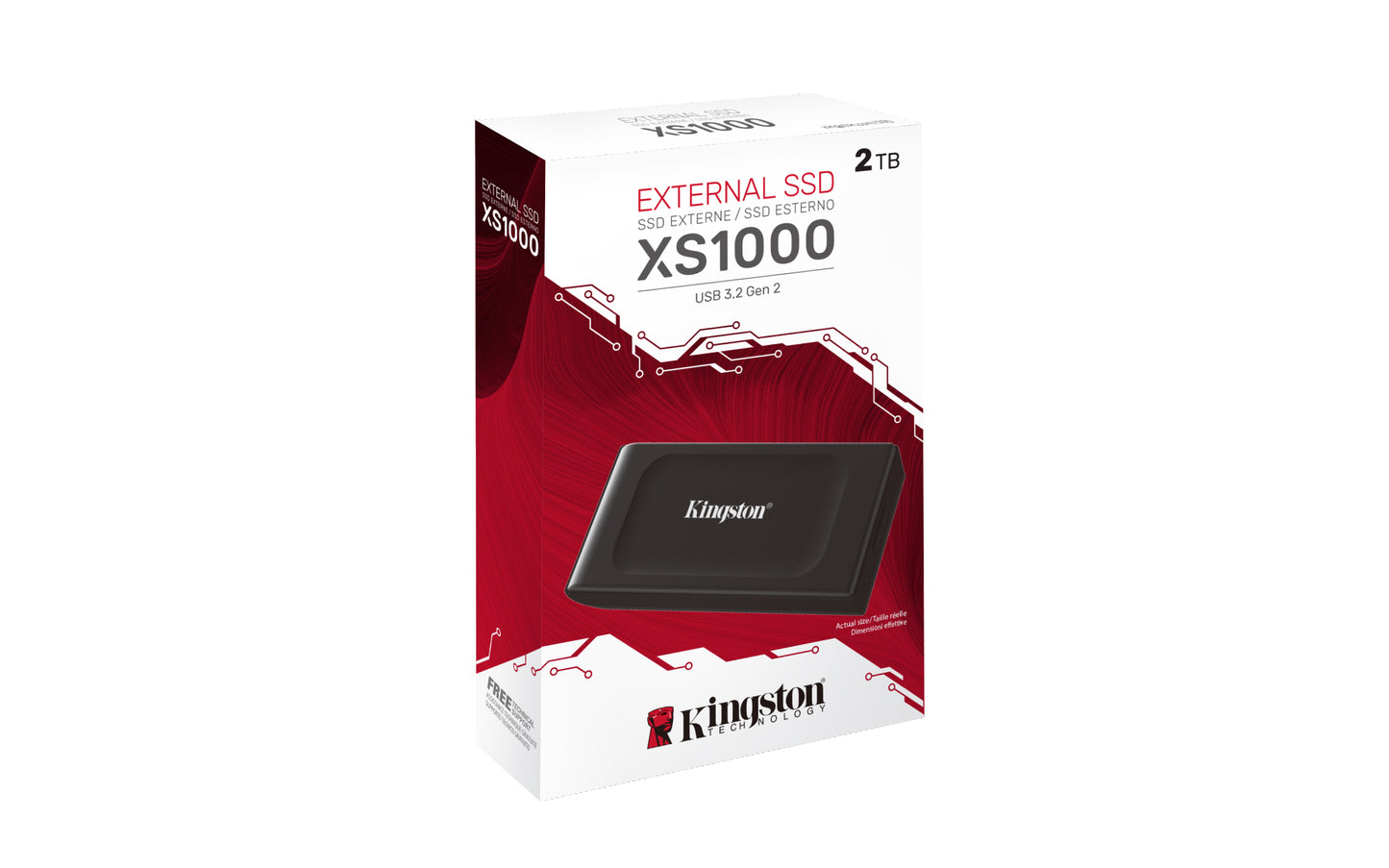 Kingston Technology 2TB XS1000 External USB 3.2 Gen 2 Portable Solid State Drive