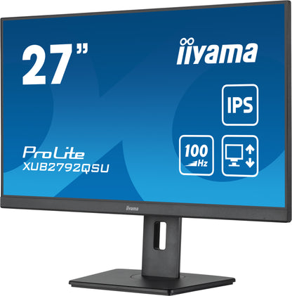 iiyama ProLite computer monitor 68.6 cm (27") 2560 x 1440 pixels Full HD LED Black