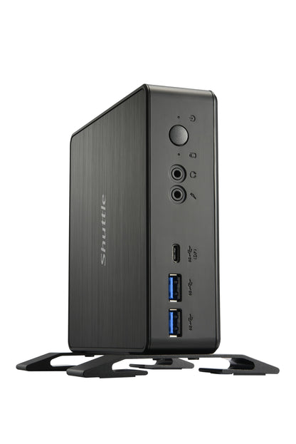 Shuttle XPC Nano PC NC40U5, Intel Core i5-1235U, 1x HDMI, 1x DP,1xUSB-C/DP, 6x USB3.2, 1x 2.5" bay, 2x M.2, 1x LAN, RAID, 24/7 permanent operation, incl. VESA & Stand