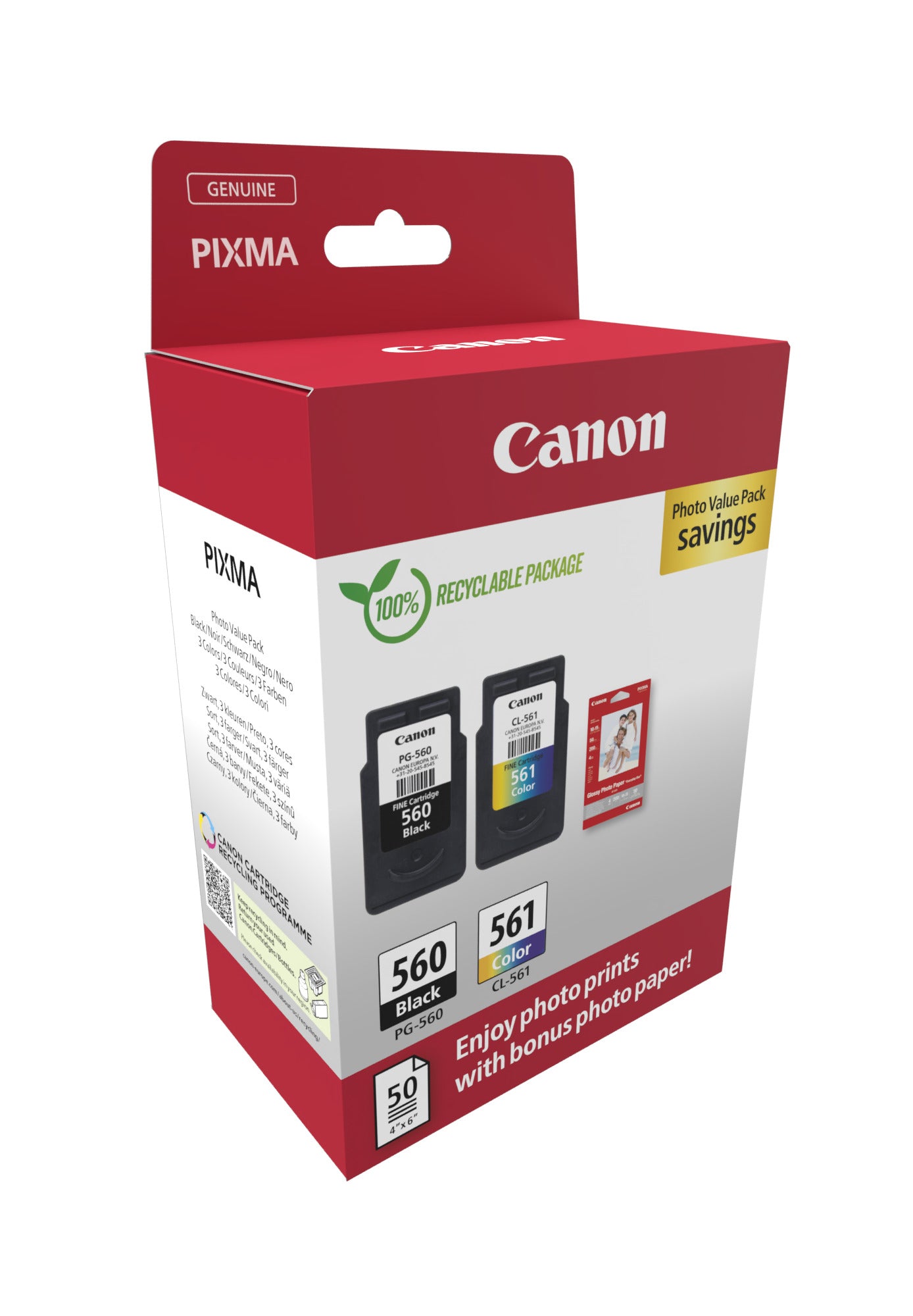 Canon 3713C008 ink cartridge 2 pc(s) Original Black, Cyan, Magenta, Yellow