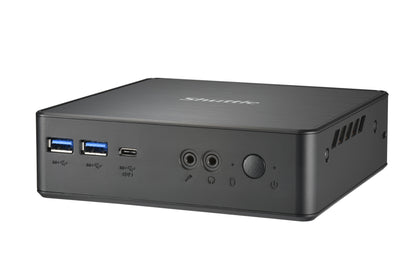 Shuttle XPC Nano PC NC40U5, Intel Core i5-1235U, 1x HDMI, 1x DP,1xUSB-C/DP, 6x USB3.2, 1x 2.5" bay, 2x M.2, 1x LAN, RAID, 24/7 permanent operation, incl. VESA & Stand