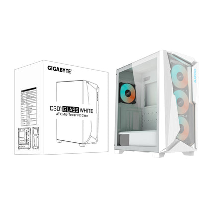 GIGABYTE C301GW computer case Midi Tower White