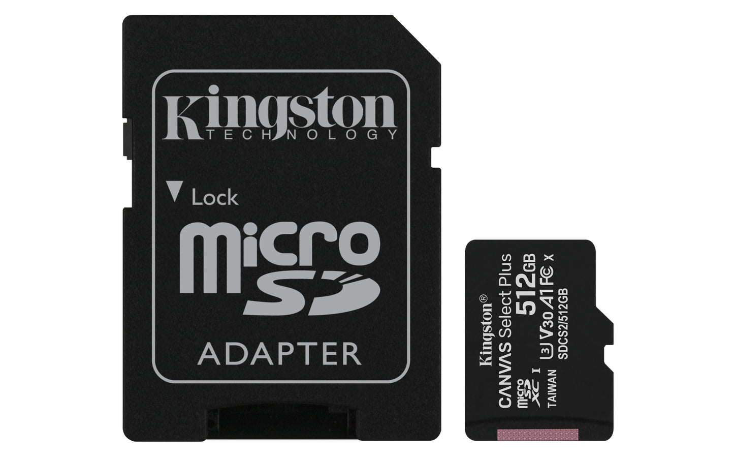 Kingston Technology 512GB micSDXC Canvas Select Plus 100R A1 C10 Card + ADP