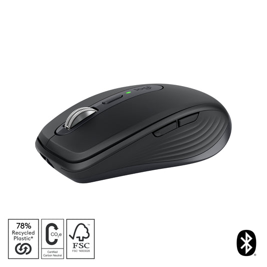 Logitech MX Anywhere 3S mouse Office Right-hand RF Wireless + Bluetooth Laser 8000 DPI