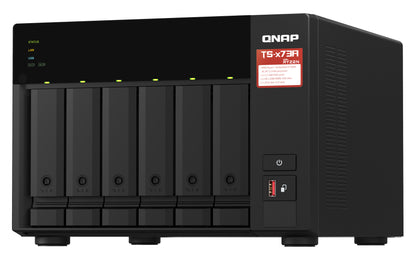 QNAP TS-673A NAS Tower Ryzen Embedded V1500B 8 GB DDR4 0 TB QNAP Turbo System Black