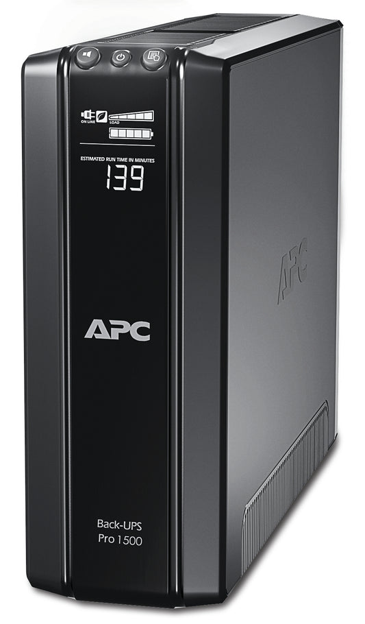 APC Back-UPS Pro, 1500VA/865W, Tower, 230V, 10x IEC C13 outlets, AVR, LCD, User Replaceable Battery