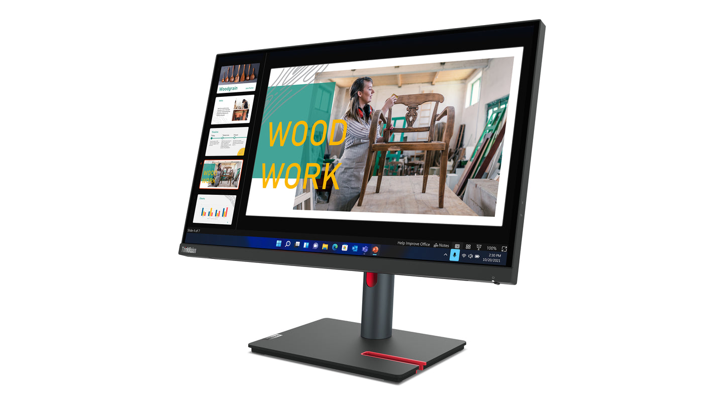 Lenovo ThinkVision P24q-30 LED display 60.5 cm (23.8") 2560 x 1440 pixels Quad HD Black