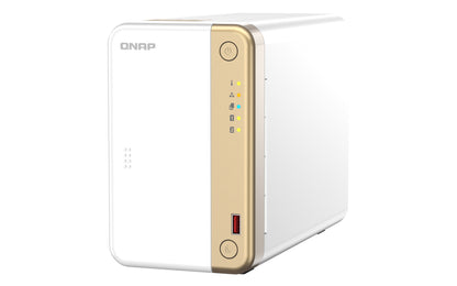 QNAP TS-262 NAS Tower Intel® Celeron® N4505 4 GB 0 TB QNAP QTS Gold, White