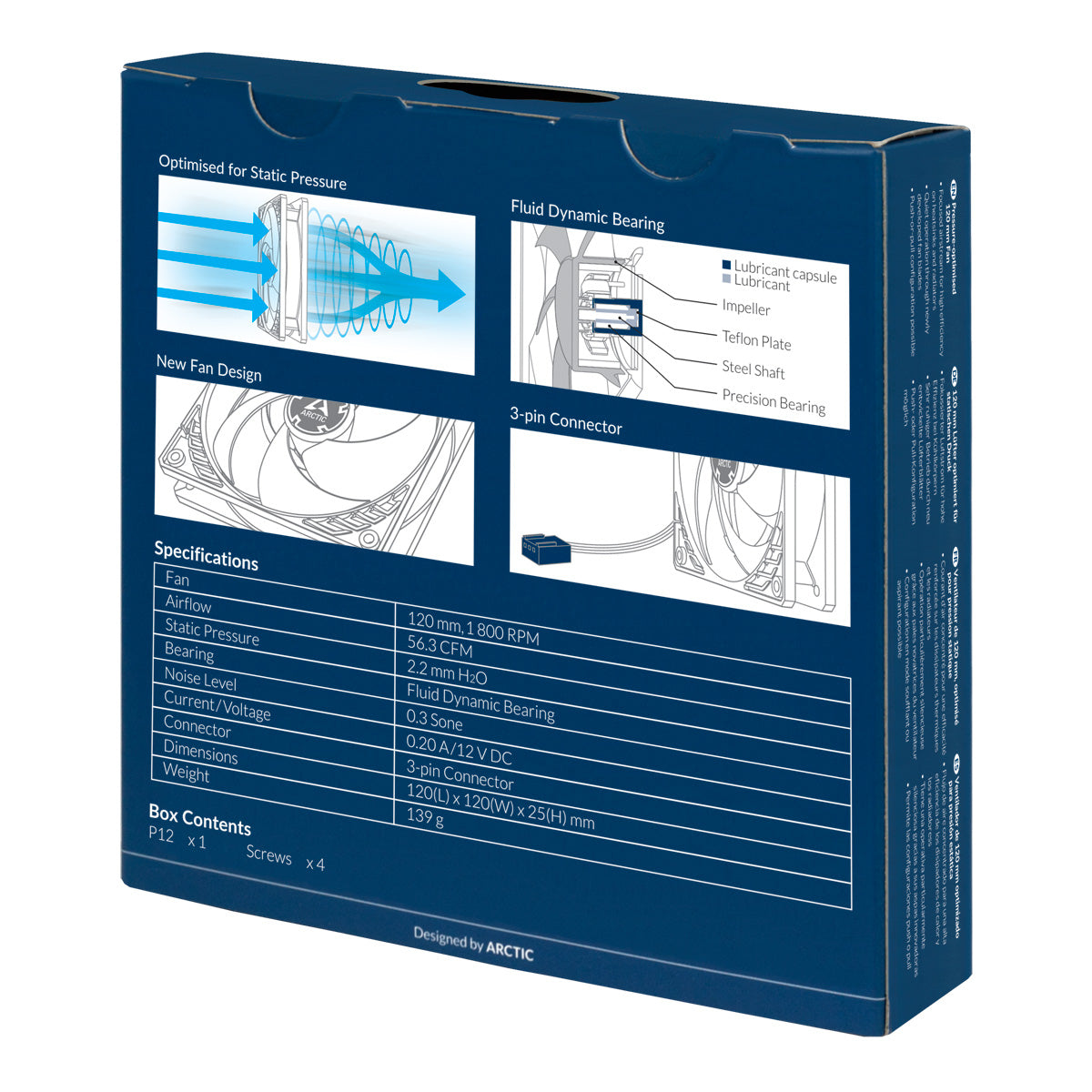 ARCTIC P12 - Pressure-optimised 120 mm Fan