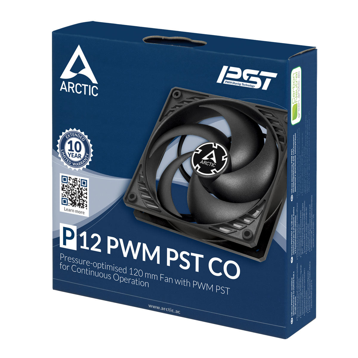 ARCTIC P12 PWM PST CO Pressure-optimised 120 mm Fan with PWM PST for Continuous Operation