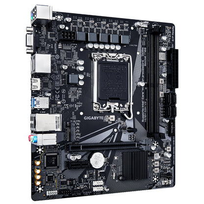 GIGABYTE H610M S2H V2 Motherboard - Supports Intel Core 14th CPUs, 4+1+1 Hybrid Phases Digital VRM, up to 5600MHz DDR5, 1xPCIe 3.0 M.2, GbE LAN, USB 3.2 Gen 1